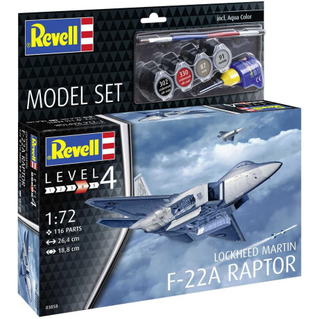 ModelSet letadlo 63858 - Lockheed Martin F-22A Raptor (1:72)