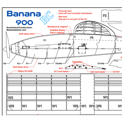 Banán 900 KÉSZLET 900mm