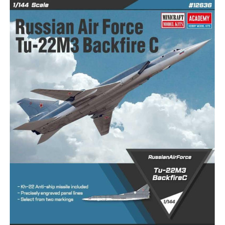 Model Kit letadlo 12636 - Russian Air Force Tu-22M3 Backfire C (1:144)