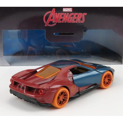 JADA FORD USA GT 2017 WITH DOCTOR STRANGE FIGURE - BLUE RED 1/32