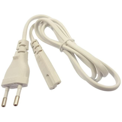 Napájecí kabel 230V 2pinový 1m bílý