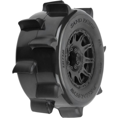 Pro-Line kolo 1:8, pneu 3.8" Sand Paw HP Belted, disk černý H17mm (2)