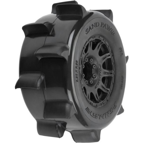 Pro-Line kolo 1:8, pneu 3.8" Sand Paw HP Belted, disk černý H17mm (2)