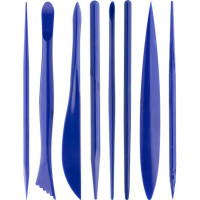 8 darabos kétoldalas modellezőeszköz-készlet különféle modellezési és szobrászati technikákhoz, például vágáshoz, formázáshoz és részletek létrehozásához. Különböző anyagok, például agyag, gyurma, modellező gitt és mások modellezésére alkalmas. A szerszámok tartós műanyagból készültek, könnyen karbantarthatók és tisztíthatók. Ideálisak mind kezdő, mind haladó játékosok számára.