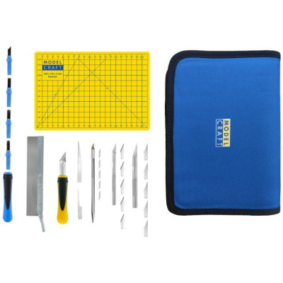 Modelcraft modelářské nože s podložkou (sada 29ks)