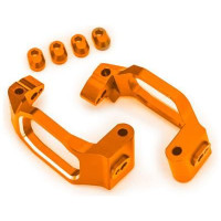 Nagy szilárdságú 6061-T6 alumíniumból készült Traxxas felfüggesztő blokk, CNC-n precízen megmunkálva a geometria megőrzése érdekében, narancssárga eloxálással a lenyűgöző modell megjelenés érdekében. Tartalmazza: 4x 4x22 mm-es csapot, 4x 3x6 mm-es csavart, 4x ütközőt. Tunigny-i rész.