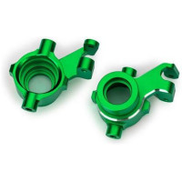 A Traxxas első blokkja rendkívül ellenálló 6061-T6 alumíniumból készült, CNC-n precízen megmunkálva a geometria megőrzése érdekében, zöld eloxálva a modell lenyűgöző megjelenése érdekében. Pár (bal és jobb), 3x18 mm-es csavarral (2).
