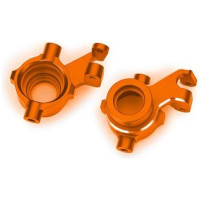 A Traxxas első blokkja rendkívül ellenálló 6061-T6 alumíniumból készült, CNC-n precízen megmunkálva a geometria megőrzése érdekében, narancssárgára eloxálva a modell lenyűgöző megjelenése érdekében. Pár (bal és jobb), 3x18 mm-es csavarral (2).