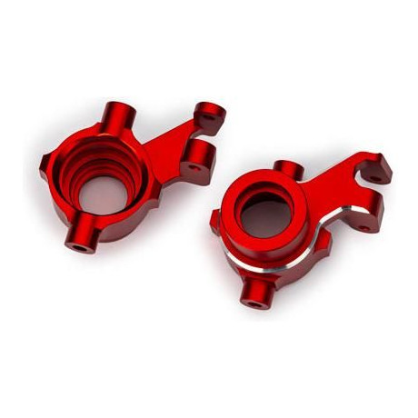 Traxxas těhlice přední hliníková červeně eloxovaná (pár)