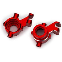 A Traxxas első blokkja rendkívül tartós 6061-T6 alumíniumból készült, CNC-n precízen megmunkálva a geometria megőrzése érdekében, piros eloxálva a modell lenyűgöző megjelenése érdekében. Pár (bal és jobb), 3x18 mm-es csavarral (2).