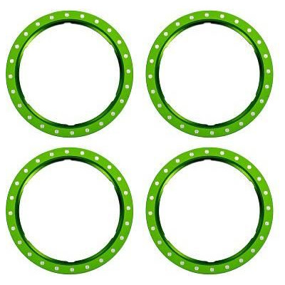 Traxxas kroužek Beadlock hliníkový zelený (4)