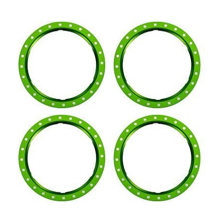 Traxxas kroužek Beadlock hliníkový zelený (4)