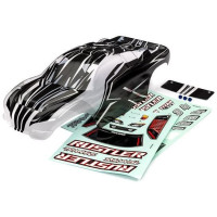 Traxxas Rustler karosszéria ProGrapix. Válassza ki a saját színezését, használja az előre nyomtatott grafikákat, hogy saját színes kreációkat hozzon létre. Pótalkatrész Traxxas Rustler RC autómodellhez rugó nélküli karosszéria rögzítéssel.