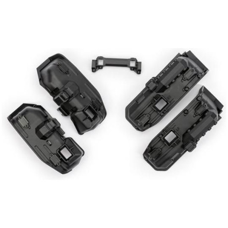 Traxxas blatníky vnitřní/ kryty pro osvětlení, držák karosérie (besponkový)