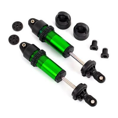 Traxxas tlumič krátký GT-Maxx hliníkový zeleně eloxovaný (2)