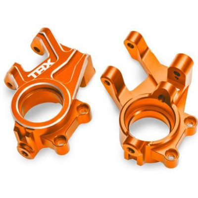 Traxxas těhlice hliníková oranžová (pár)