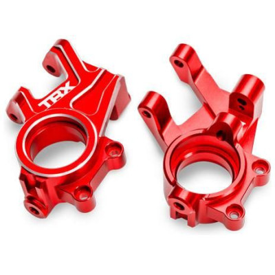 Traxxas těhlice hliníková červená (pár)