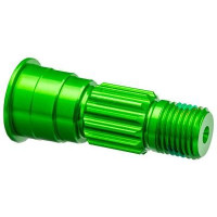 Traxxas 1:5/1:6 RC autómodellekhez (Funco) alkatrész: első keréktengely, alumínium, zöld. Tartós 6061-T6 alumíniumból készült, színes eloxálással.