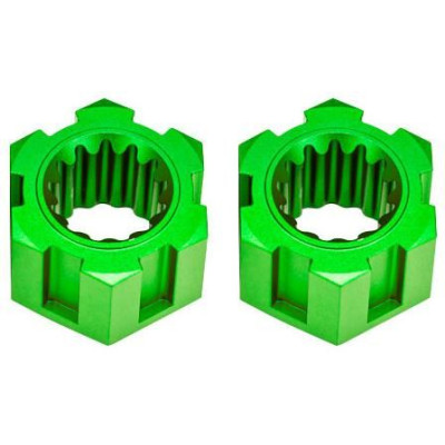 Traxxas náboj předního kola hliníkový zelený (2)