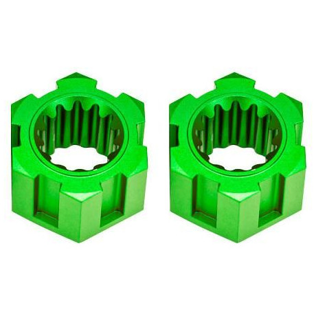 Traxxas náboj předního kola hliníkový zelený (2)