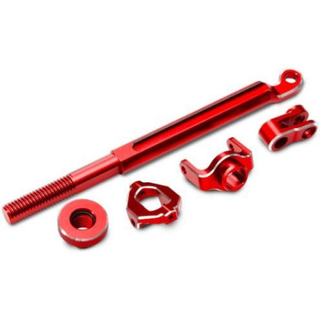 Traxxas mechanika řízení hliníková červená