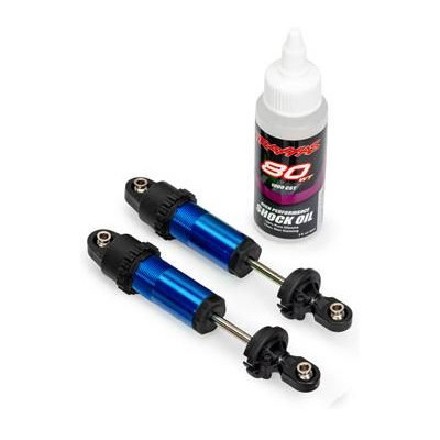 Traxxas tlumič GT-Maxx přední hliníkový modrý (2)