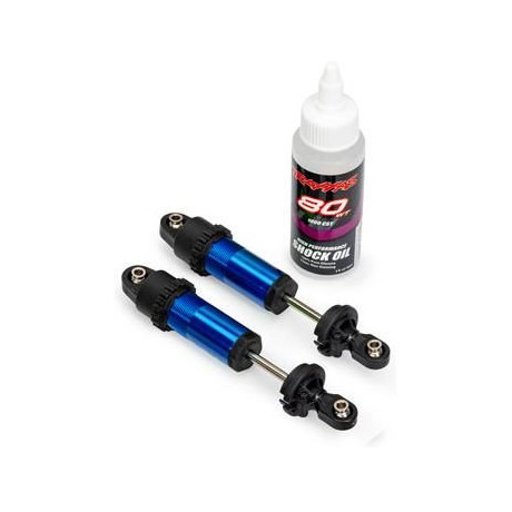 Traxxas tlumič GT-Maxx přední hliníkový modrý (2)
