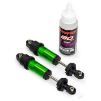 Traxxas lengéscsillapító GT-Maxx első alumínium zöld (2). Rugók nélkül (külön kapható). Alkatrész Traxxas Funco RC autómodellhez.