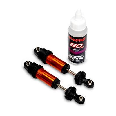 Traxxas tlumič GT-Maxx přední hliníkový oranžový (2)