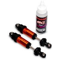 Traxxas lengéscsillapító GT-Maxx első alumínium narancssárga (2). Rugók nélkül (külön kapható). Alkatrész Traxxas Funco RC autómodellhez.