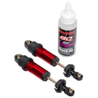 Traxxas lengéscsillapító GT-Maxx első alumínium piros (2). Rugók nélkül (külön kapható). Alkatrész Traxxas Funco RC autómodellhez.