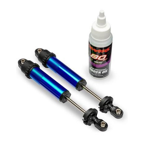 Traxxas tlumič GT-Maxx zadní hliníkový modrý (2)