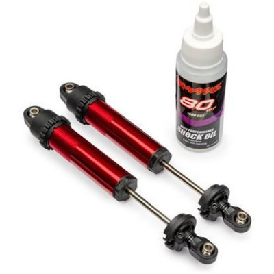 Traxxas tlumič GT-Maxx zadní hliníkový červený (2)