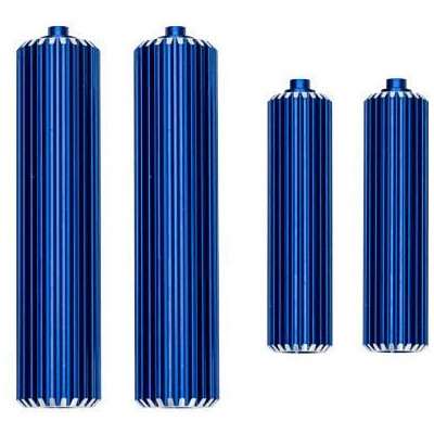 Traxxas nádržka tlumiče hliníková modrá (sada)