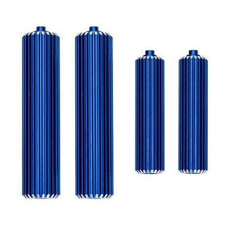 Traxxas nádržka tlumiče hliníková modrá (sada)