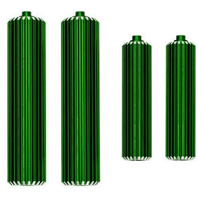 Traxxas nádržka tlumiče hliníková zelená (sada)