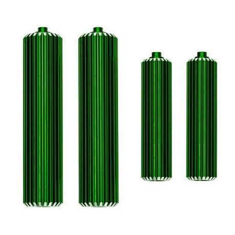 Traxxas nádržka tlumiče hliníková zelená (sada)