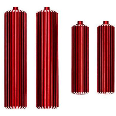 Traxxas nádržka tlumiče hliníková červená (sada)