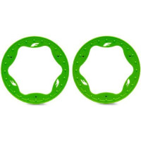 Traxxas 3,5"-os első zöld beadlock gyűrű (2), amely kiegészíti a kerekek és az egész modell egyedi megjelenését. Alkatrész a Traxxas Funco RC autómodellhez.