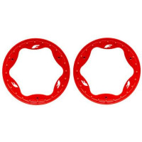 Traxxas 3,5"-os első piros beadlock gyűrű (2), amely kiegészíti a kerekek és az egész modell egyedi megjelenését. Alkatrész a Traxxas Funco RC autómodellhez.