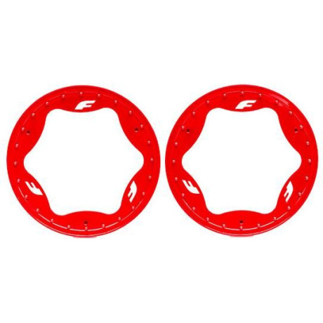 Traxxas beadlock kroužek 3.9" zadní červený (2)