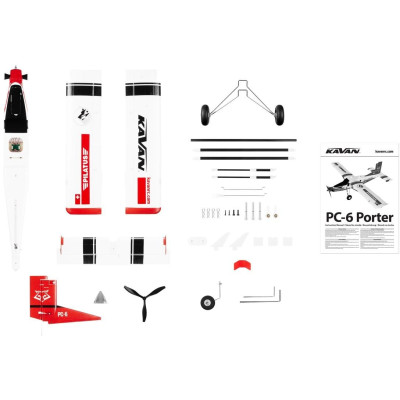 KAVAN Pilatus PC-6 Porter 1500mm ARF - červená