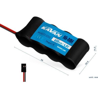 KAVAN NiMH 650mAh/4,8V Rx pack