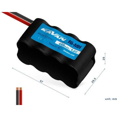 KAVAN NiMH 650mAh/9,6V - kostka