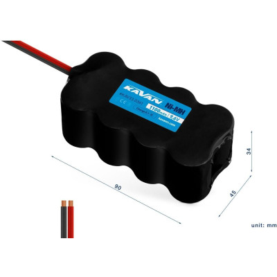 KAVAN NiMH 1100mAh/9,6V - kostka