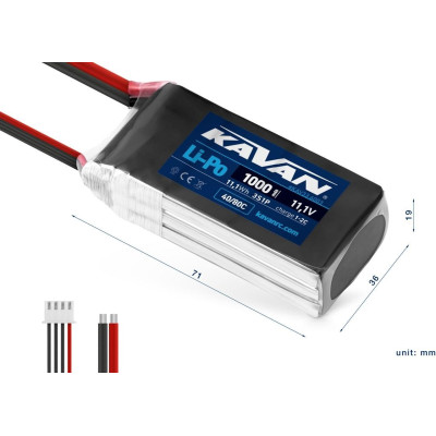 KAVAN Li-Po 1000mAh/11,1V 40/80C 11,1Wh