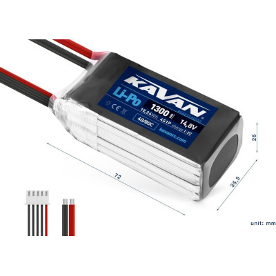 KAVAN Li-Po 1300mAh/14,8V 40/80C 19,24Wh