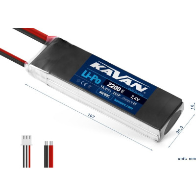 KAVAN Li-Po 2200mAh/7,4V 40/80C 16,3Wh