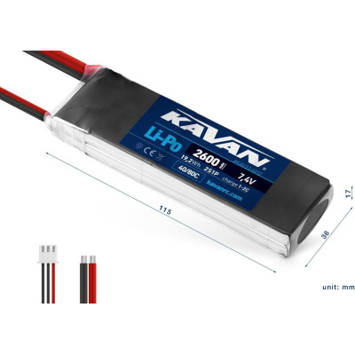 KAVAN Li-Po 2600mAh/7,4V 40/80C 19,2Wh