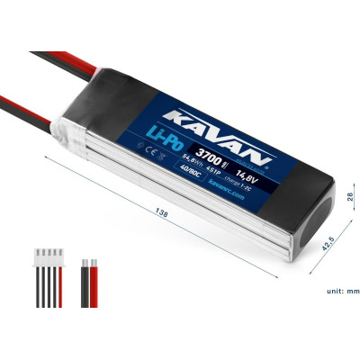 KAVAN Li-Po 3700mAh/14,8V 40/80C 54,8Wh